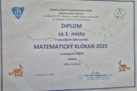 Mimořádný úspěch našich žáků